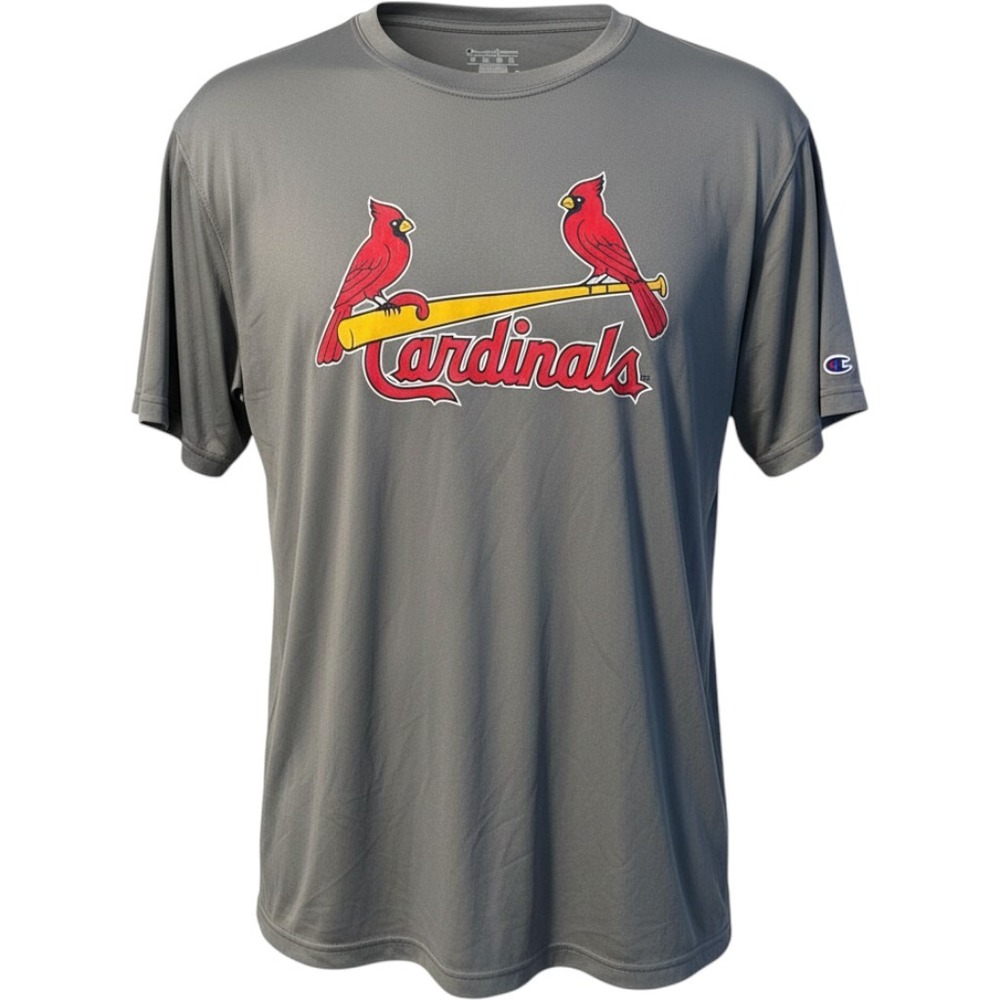 Champion St. Louis Cardinals Shirt Mens XL Gray Performance